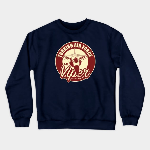 Turkish F-16 Viper Crewneck Sweatshirt by Firemission45